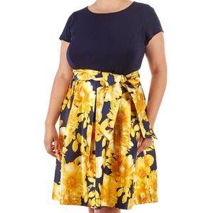 Plus Size Floral Print Dress